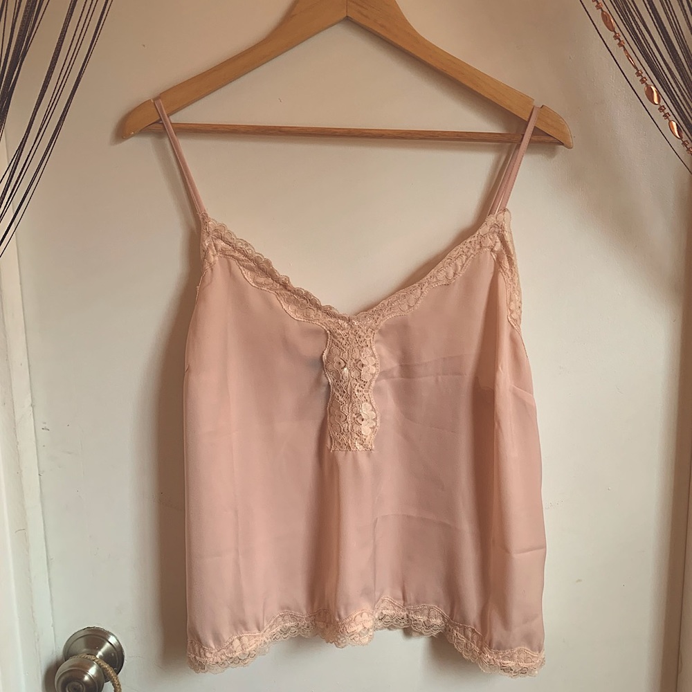 💗Silky Lace-trim Tank with Adjustable Straps💗